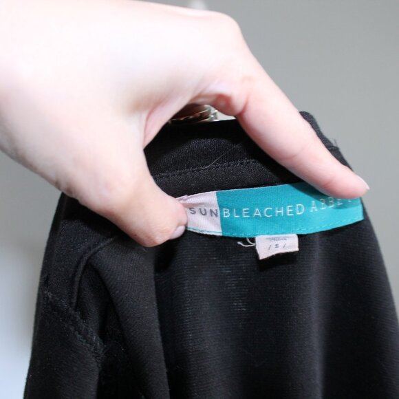 Sun Bleached Abbey (PACSUN) Black Asymetrical Blazer Sz S - Picture 6 of 6